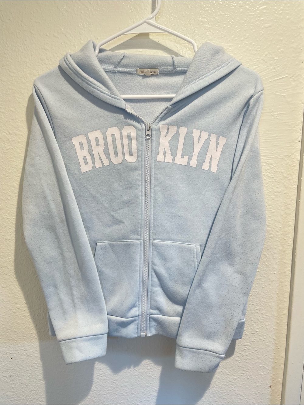 🩵 Free Haven Baby Blue Brooklyn Zip-Up Hoodie XL (13-14)